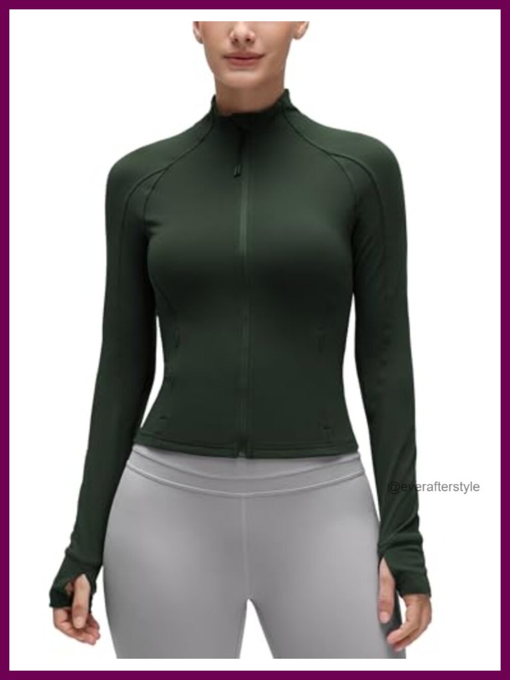 Butterluxe Slim Fit Cropped Zip Up Jacket Long Sleeve